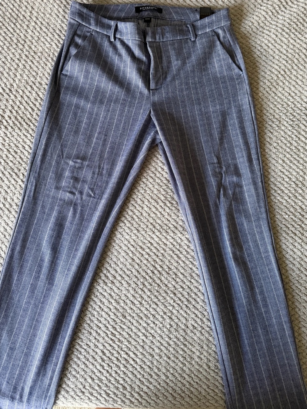 Stitch Fix Liverpool Blue and White Pinstripe Women's Trousers